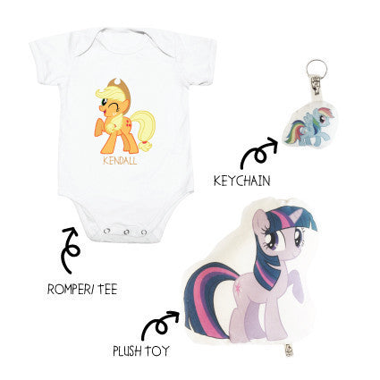 My Little Pony (Romper/ Tee + Plushie + Keychain set)